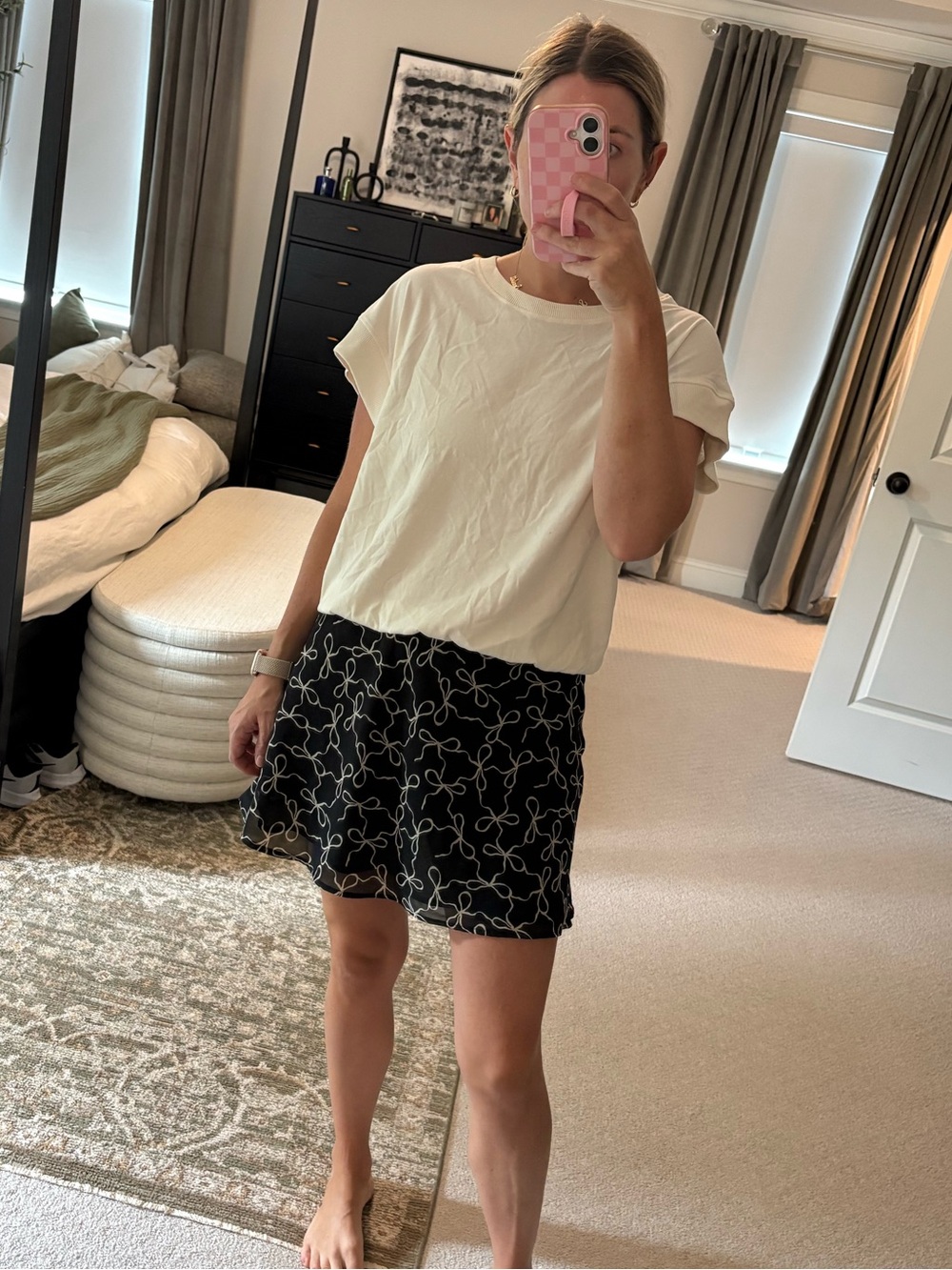 Abercrombie mini skort with bows